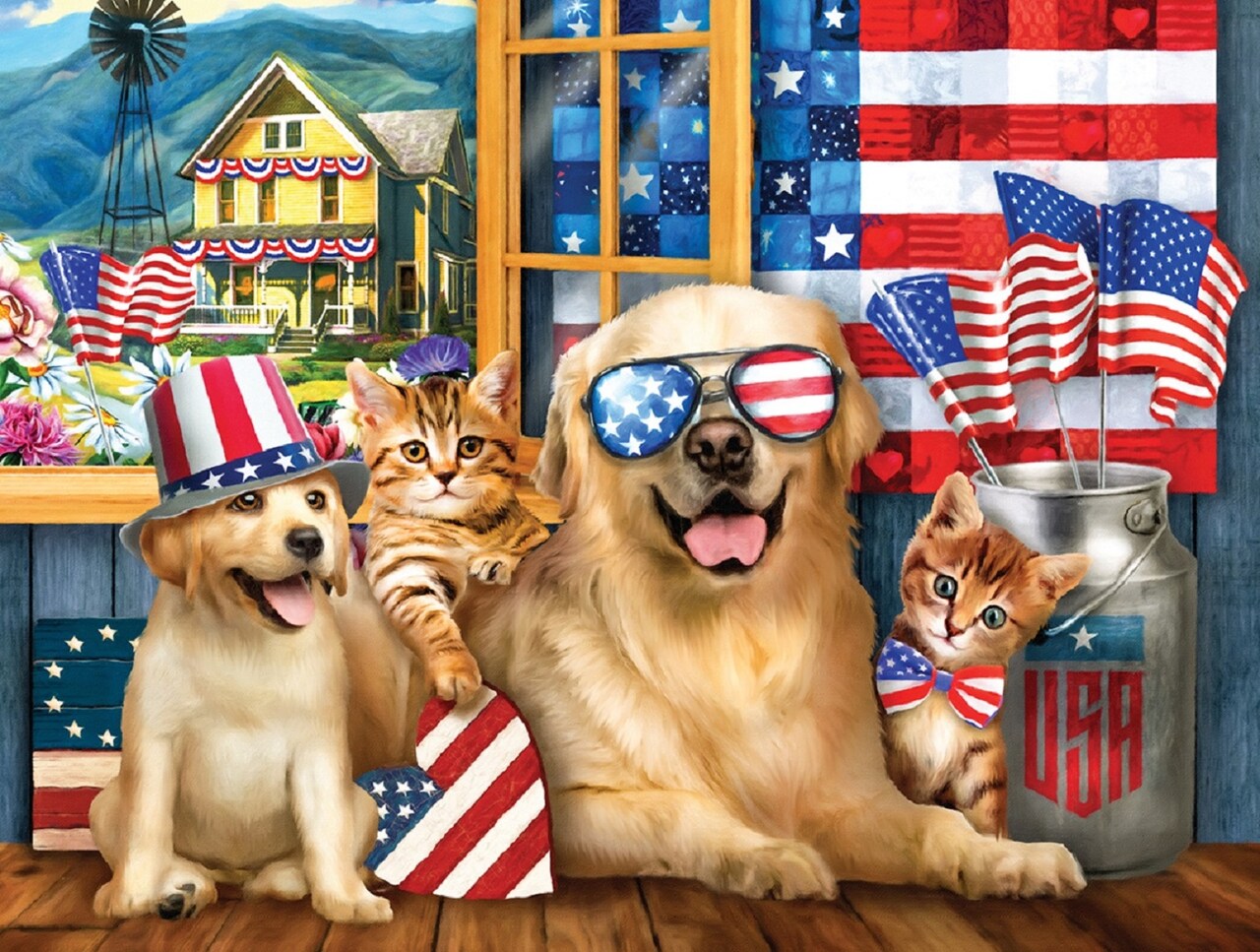 Sunsout Born in the U.S.A. 300 pc Fourth of July Jigsaw Puzzle 29790